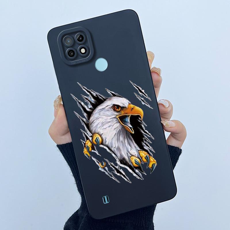 For Realme C21 RMX3201 / C21Y RMX3261 RMX3263 C25Y Phone Case Coque Soft Silicone Sweet Painted Girls Lovely Printed Back Cover