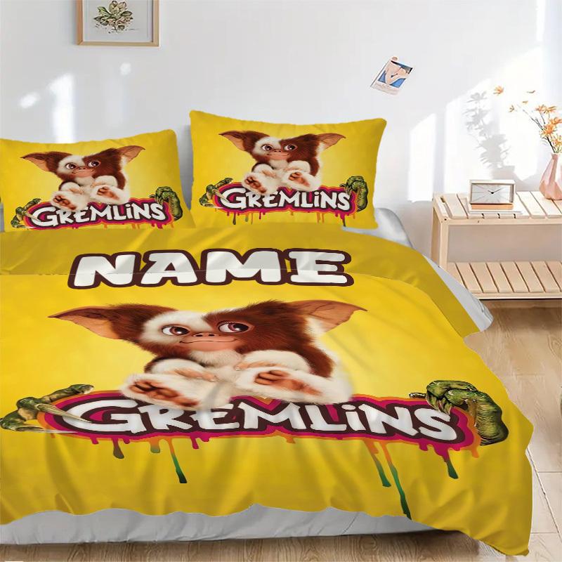 

gremlins birthday party personalized invitation Bedding Set 3 Piece Comforter Cover Gift for Bedroom,Includes No Insertsjt045 135x200cm
