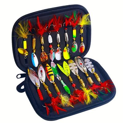 16ks/sada Metal Spoon Spinner Rybárska návnada, Crankbaits Spoonbait, Umelá rybárska návnada na šťuky