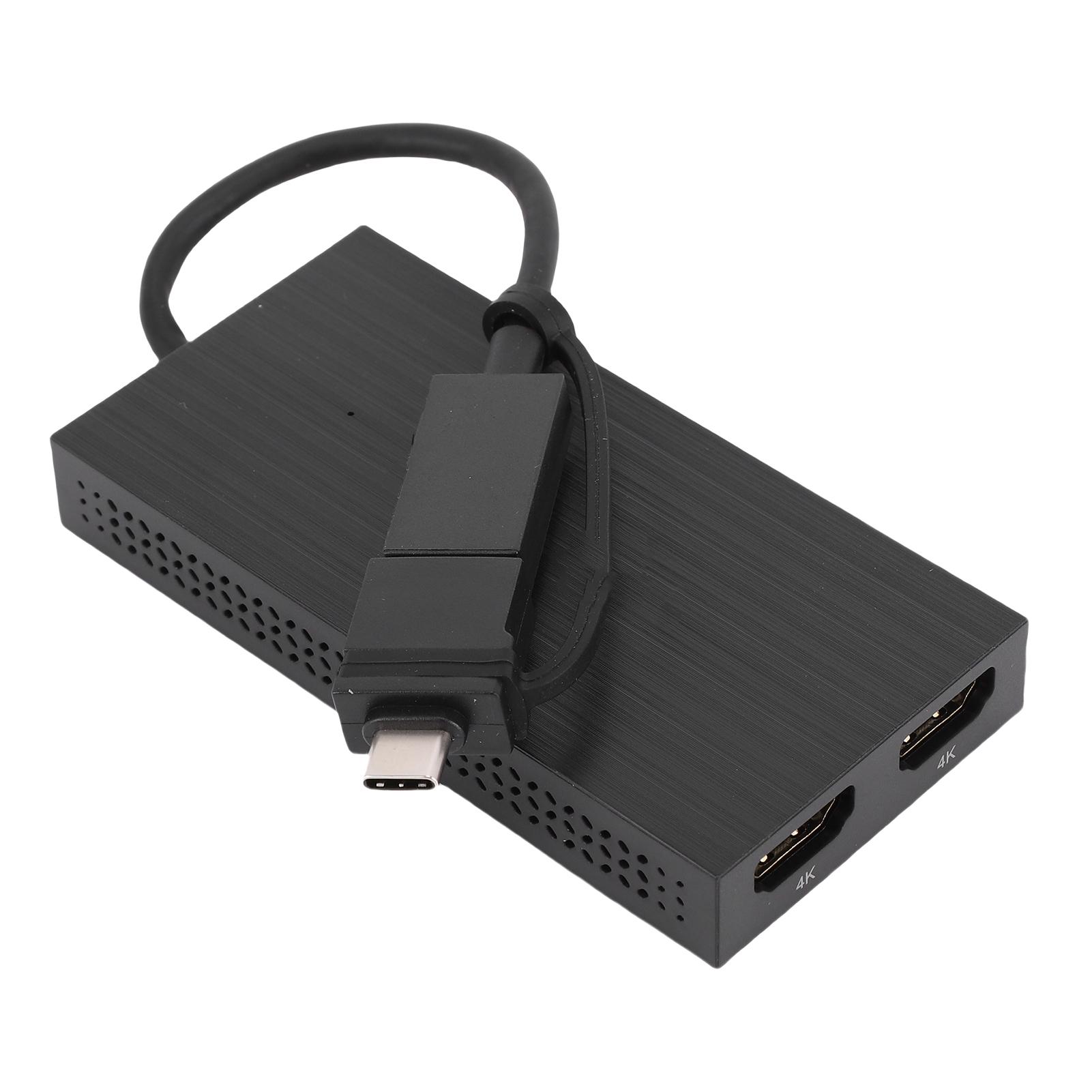 

Адаптер-разветвитель USB на двойной интерфейс HD Multimedia с конвертером Type C 4K 60 Гц для ноутбуков, настольных компьютеров, планшетов с двумя дисплеями