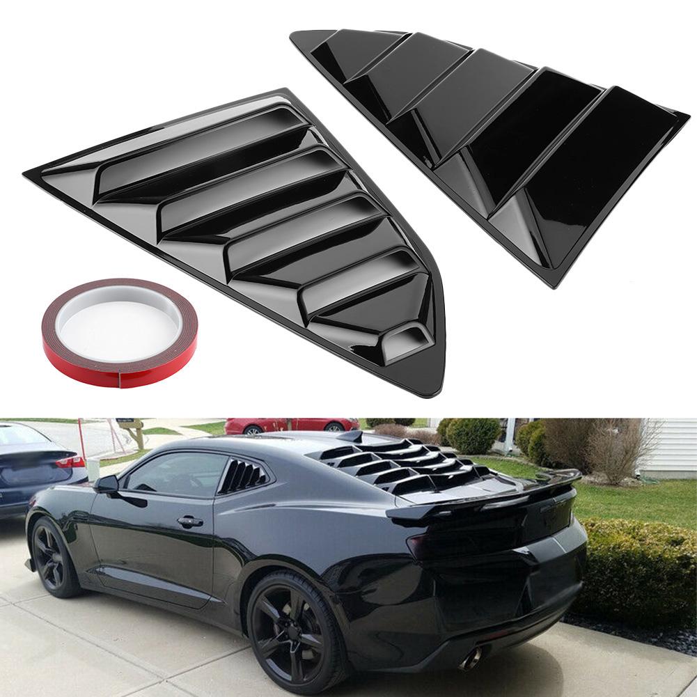 Glossy Black Car Window Louvers Side Air Vent Cover Fit for Chevy Camaro 2016‑2020