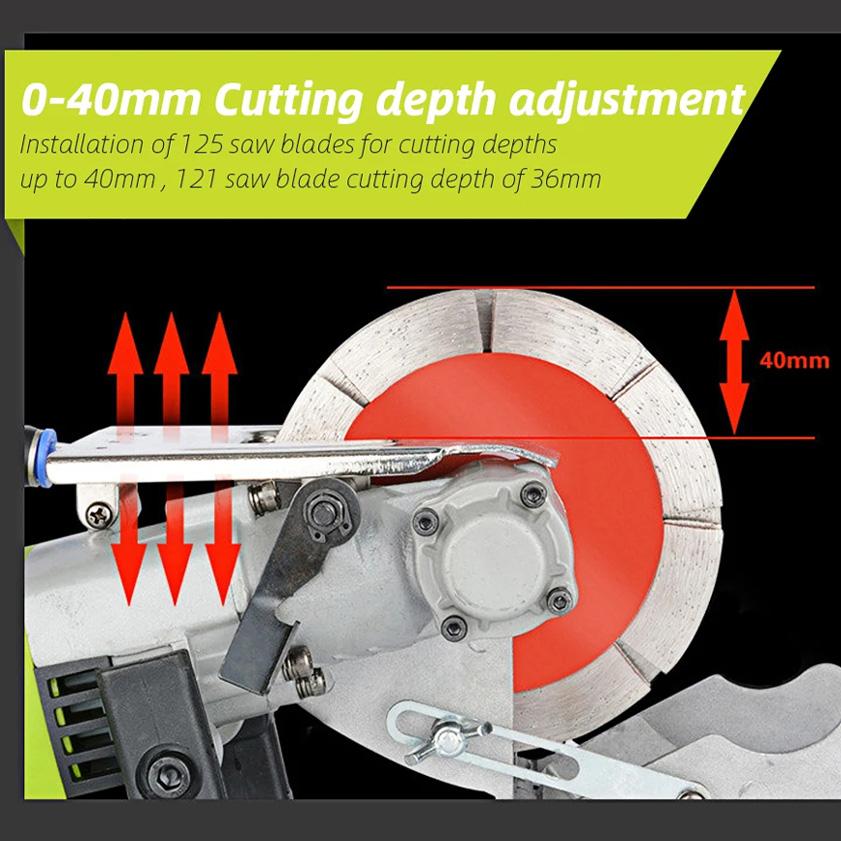 4000W 220V Electric Wall Chaser Groove Cutting Machine Wall Slotting Machine Steel Concrete Circular Saw Electric Tool Set