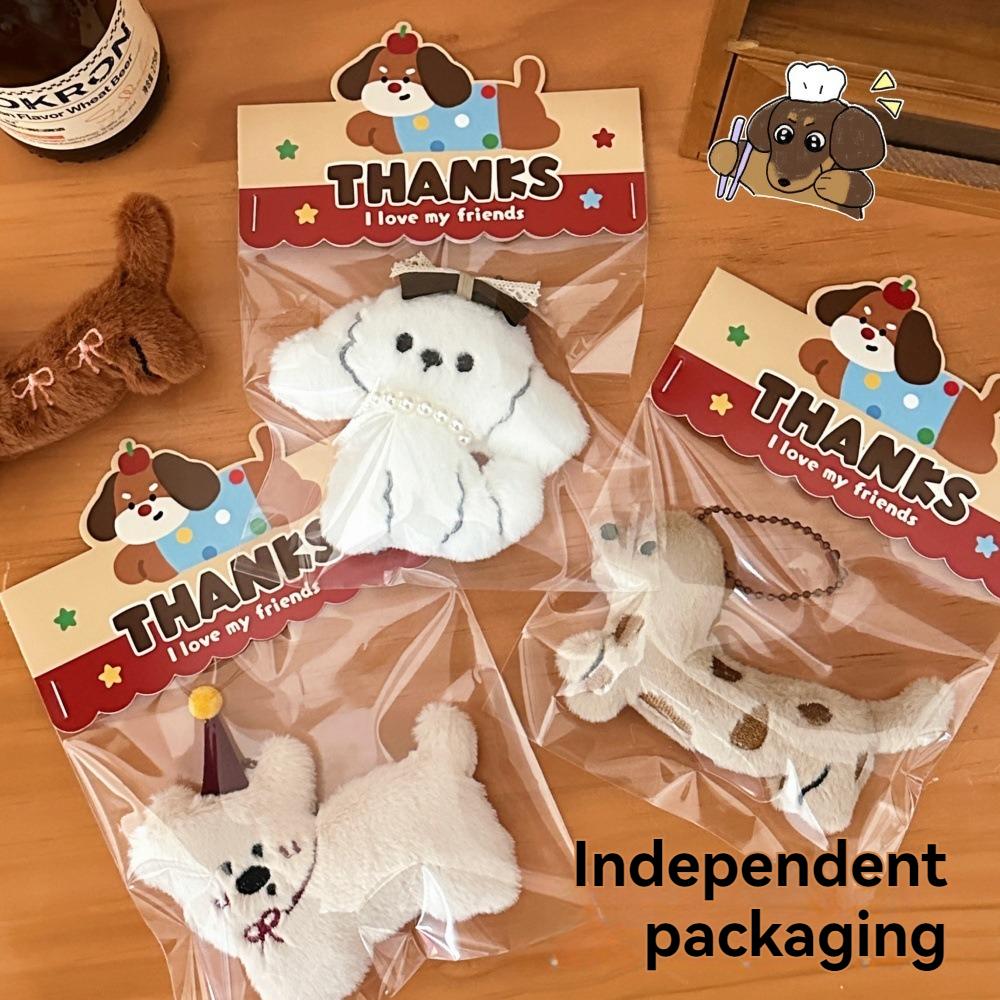 Pendentif Chiot Poupée en Peluche Cartoon Pendentif Poupée Mignonne Décoration Pendentif Porte-clés Cœur de Fille Poupée Sac à Dos