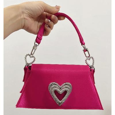 Bolsos de mano para mujer, diseño en forma de corazón, bolsos de mujer, bolso de mano de noche para fiesta y Club