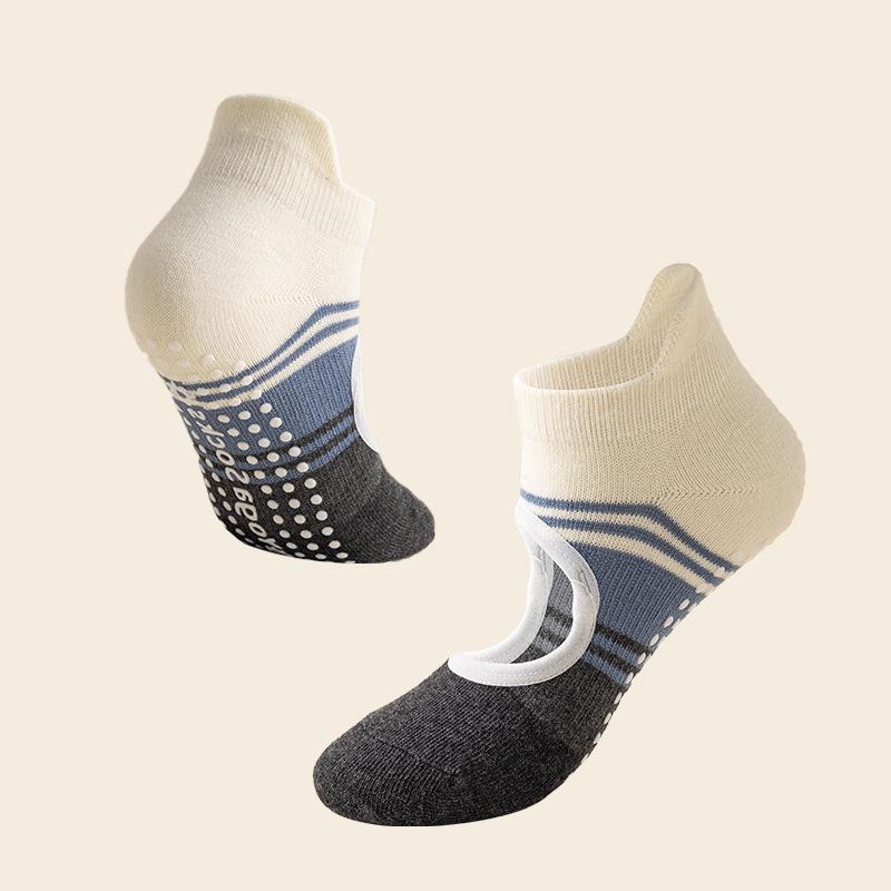 Women's Non-Slip Silicone Yoga & Pilates Socks - Breathable, Sweat-Absorbent, Backless Design