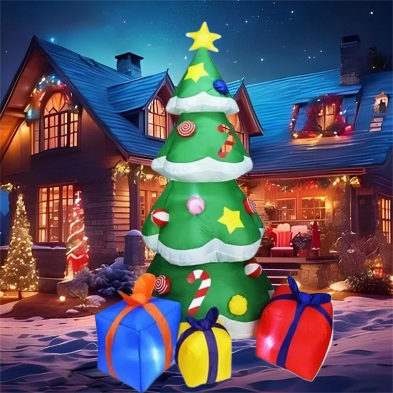 Inflatable Toy Christmas Gift Tree Christmas Inflatable Model Luminous Inflatable Model Christmas Atmosphere Decor Model