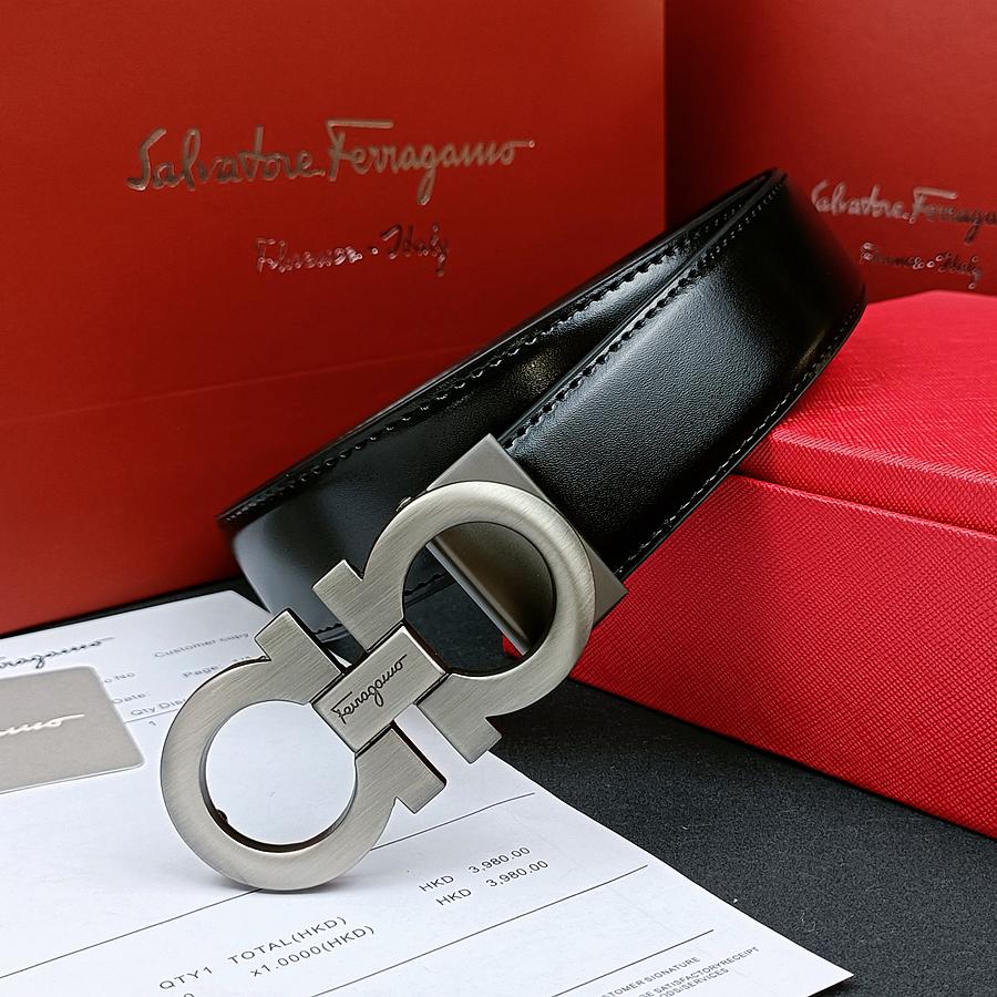 Salvatore Ferragamo Pánský opasek 3,3 cm, luxusní značkový, designový, k obleku, k džínám, formální, značkový
