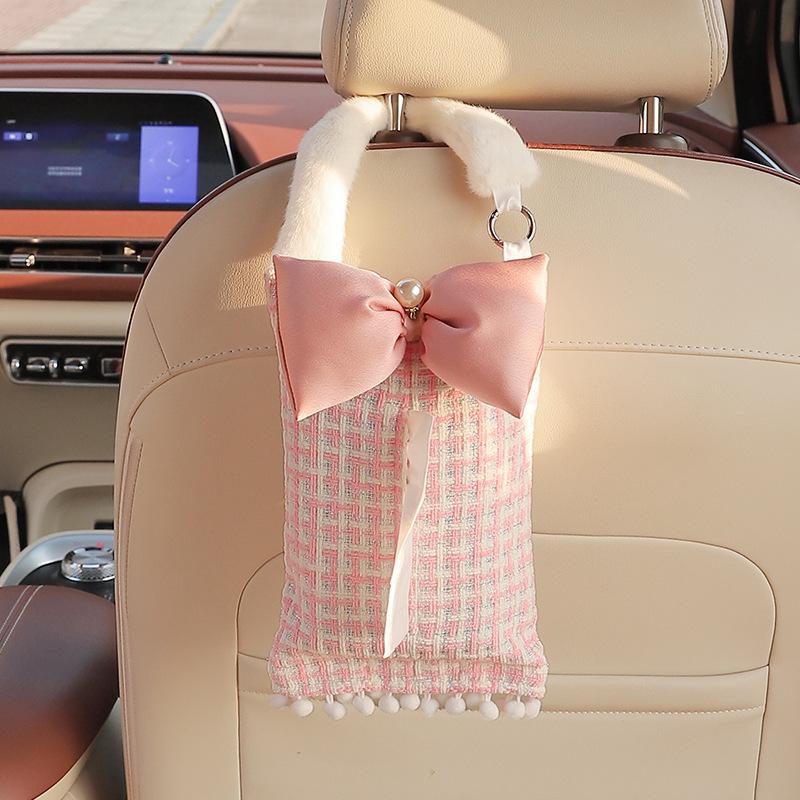 

1PC Car Tissue Box Xiaoxiangfeng Car Seat Back Hanging Paper Box Car Multi-functional Paper Towel Car Decoration