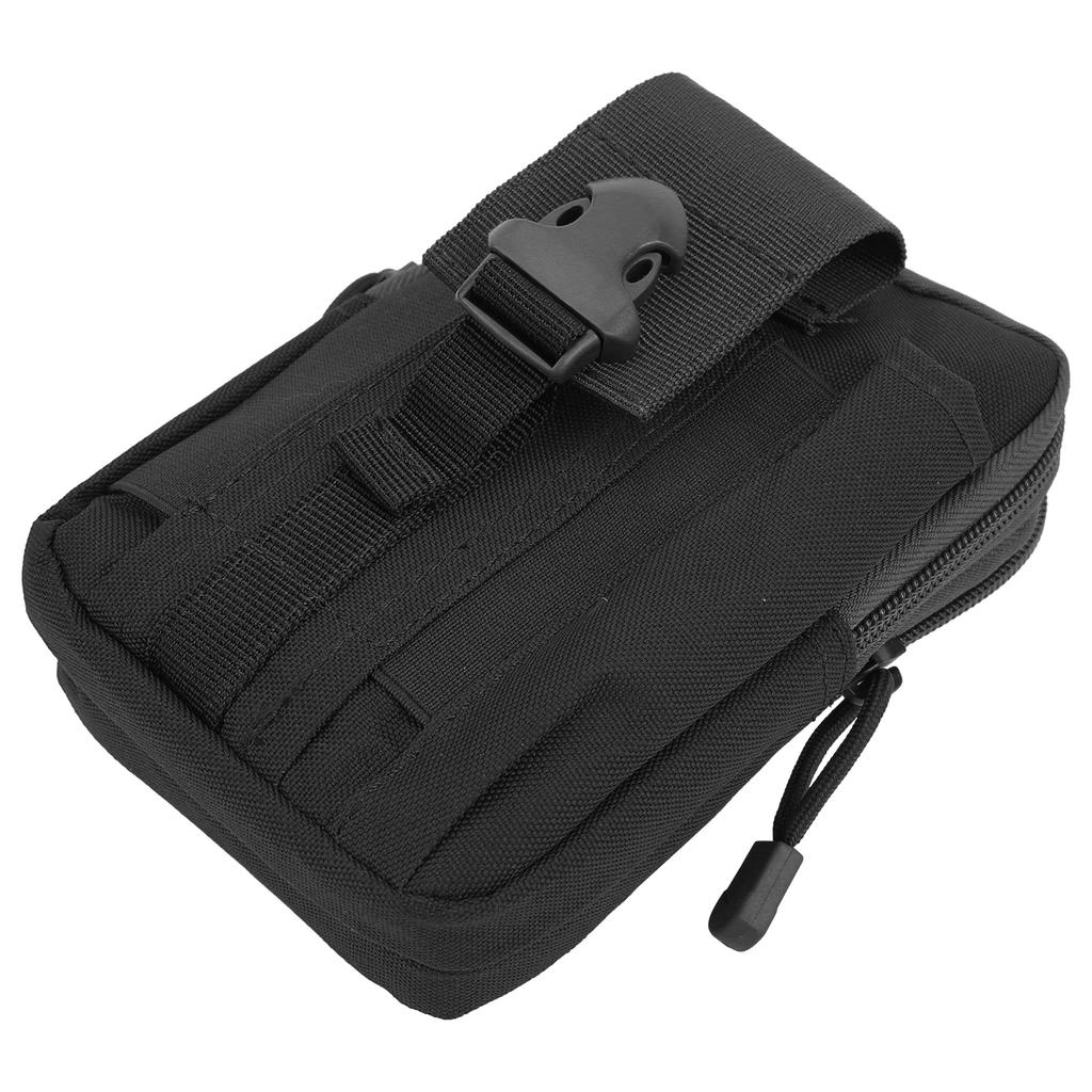 Molle Pouch EDC Belt Waist Bag Outdoor Multipurpose Military Waist Pack with Cell Phone HolderBlack