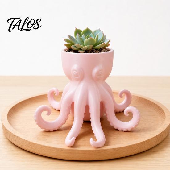 Porch Flowerpot 3D Printed Octopus Vase, Shaped Flowerpot, Creative Planter Pot, Outdoor Funny Animal Statue for Indoor Plants Garden Decorations