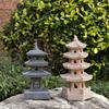 New Solar-powered Creative Stone Tower Lanterns for Outdoor Decorations, Garden Landscaping Statues, Villa Ornaments and Handicrafts.