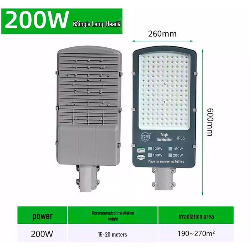 ABC 200W LED Outdoor Street Light Head