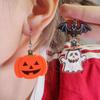 Personalized Colorful Bat Ghost Halloween Earrings Cartoon Pumpkins Spider Acrylic Drop Earring Cosplay Jewelry Accessory Gifts