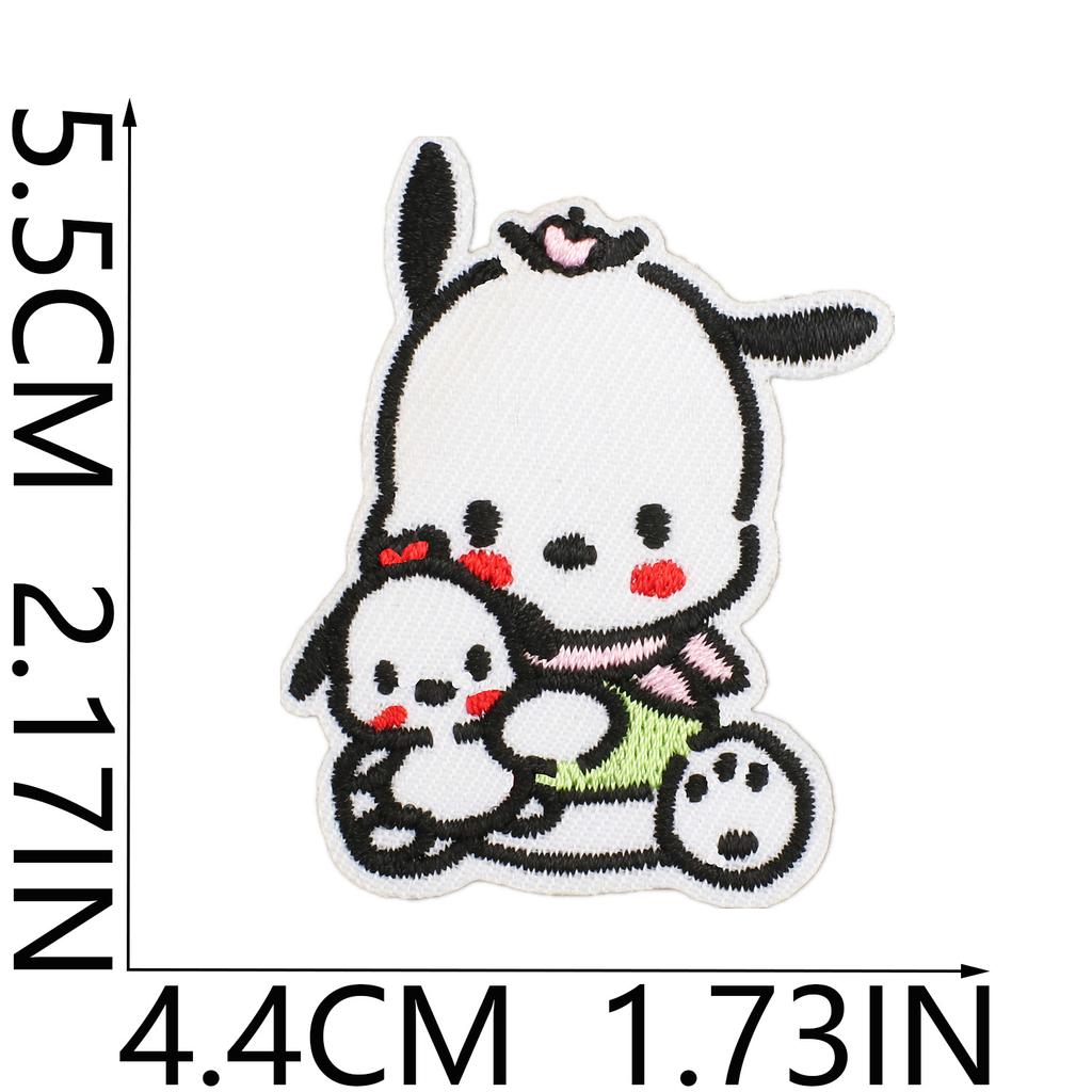 Japanese Anime Character Embroidery Cloth Sticker Bag Dressing Patch Sticker Cartoon Dog Embroidery Sticker Clothes Decoration Embroidery Stamp