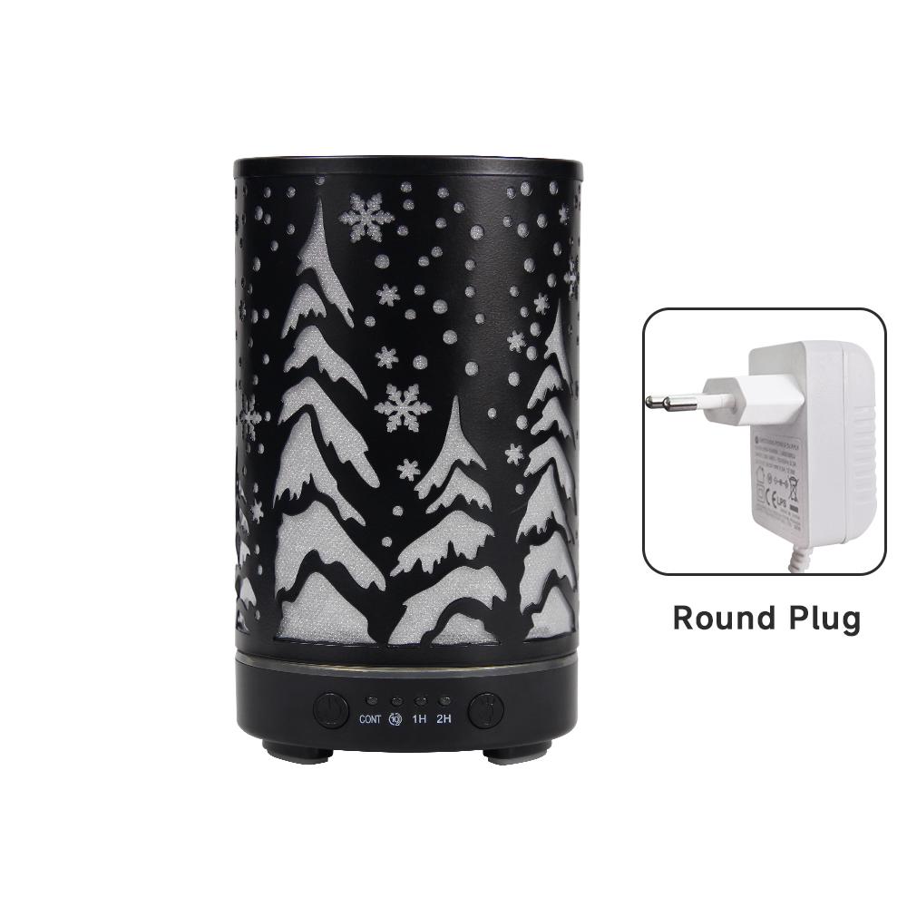 Ultrasonic Air Humidifier 100ml Timing Function Aroma Diffuser Hollowed-out Tree Humidifier Room Scent Diffuser with LED Lights