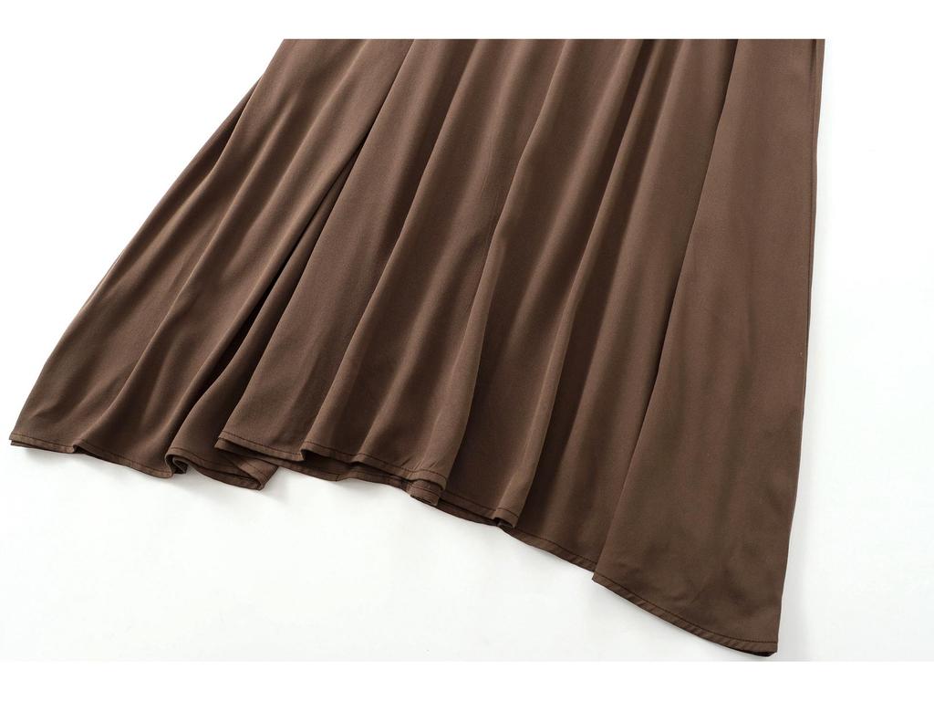 Frühling 2025 Damen Europäischer & Amerikanischer Stil Mode Ärmellos Lässiges Langes Kleid - Lockeres, Schlankmachendes Design