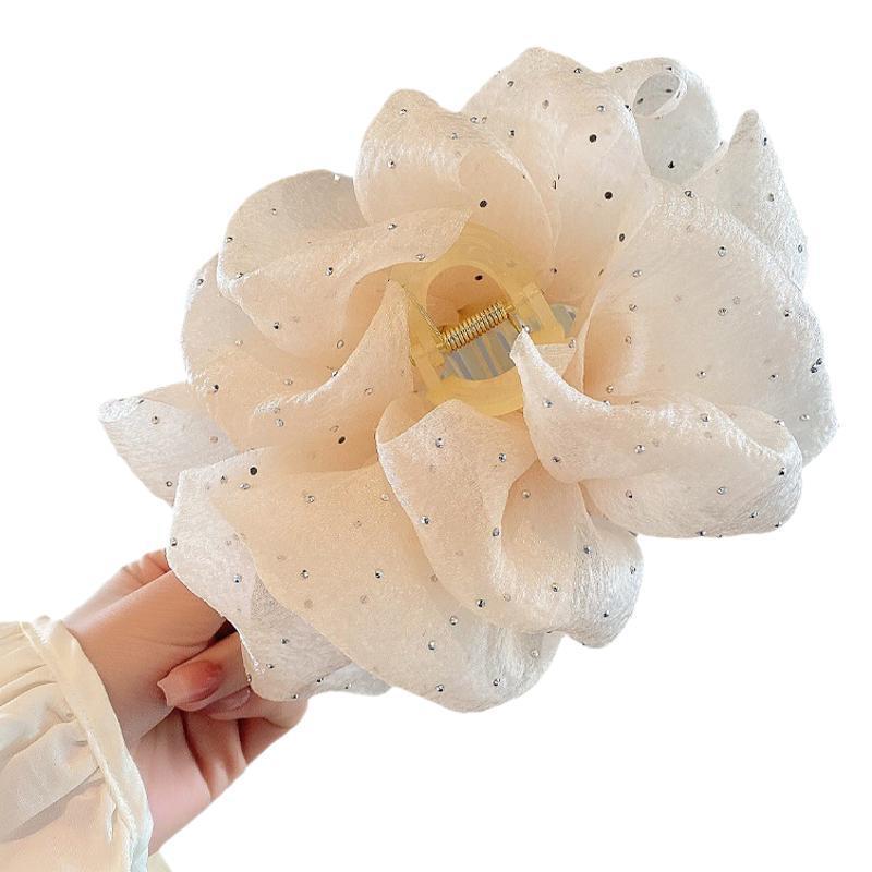 1PC Large Bow Silk Satin Hairpin, Bow Large Hairpin Multi-layer Fluffy Women's Hair Accessories