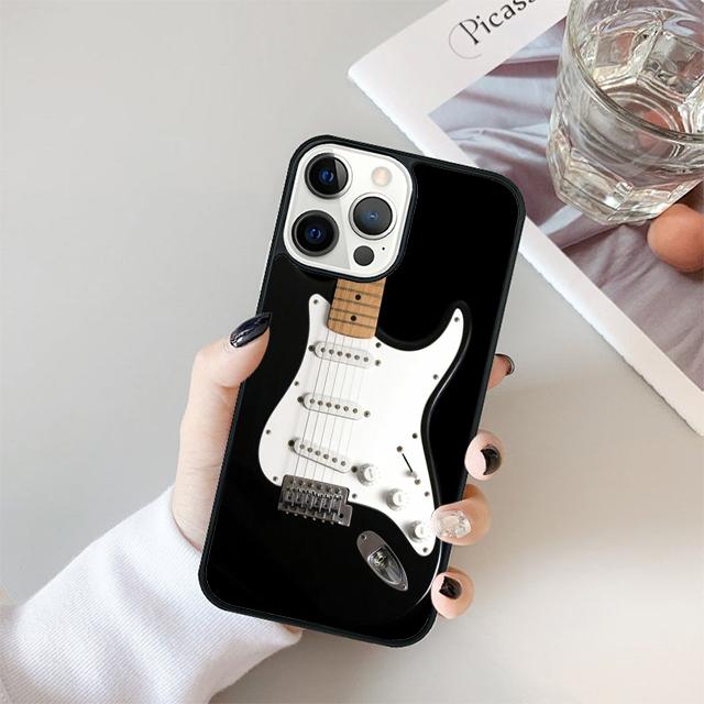 Guitar Electric Acoustic Instrumen Phone Case Cover For iPhone 17 Air 15 16 14 13 12 Pro Max 11 Pro Max Plus