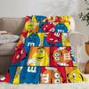 Brand M&M's Throw Kid-Friendly Flannel Throw Blanket Soft Warm Anti-Static Washable All Season