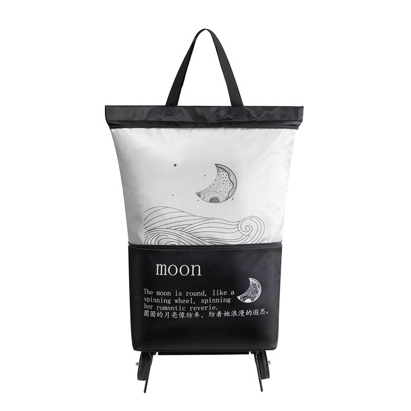 

Складная тележка для покупок Дорожная на плечо Портативная Большая Утолщенная Ручная Сумка для продуктов Супермаркет Обычно используемая