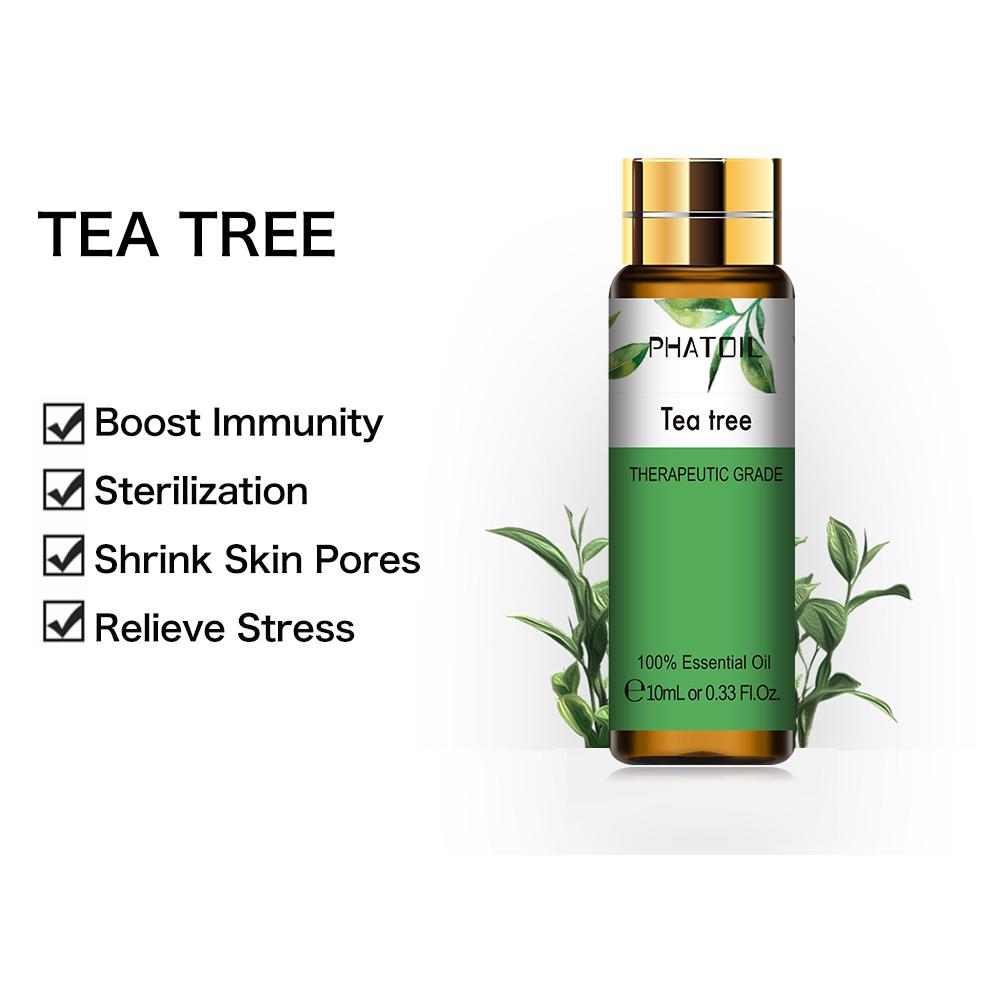 PHATOIL 3 Stück Zitronengras, Lavendel, Teebaumpflanze, ätherisches Öl, Luftreiniger, Körperentlastung, Rose, Vanille, Jasmin, Duftöl, DIY-Fruchtparfüm