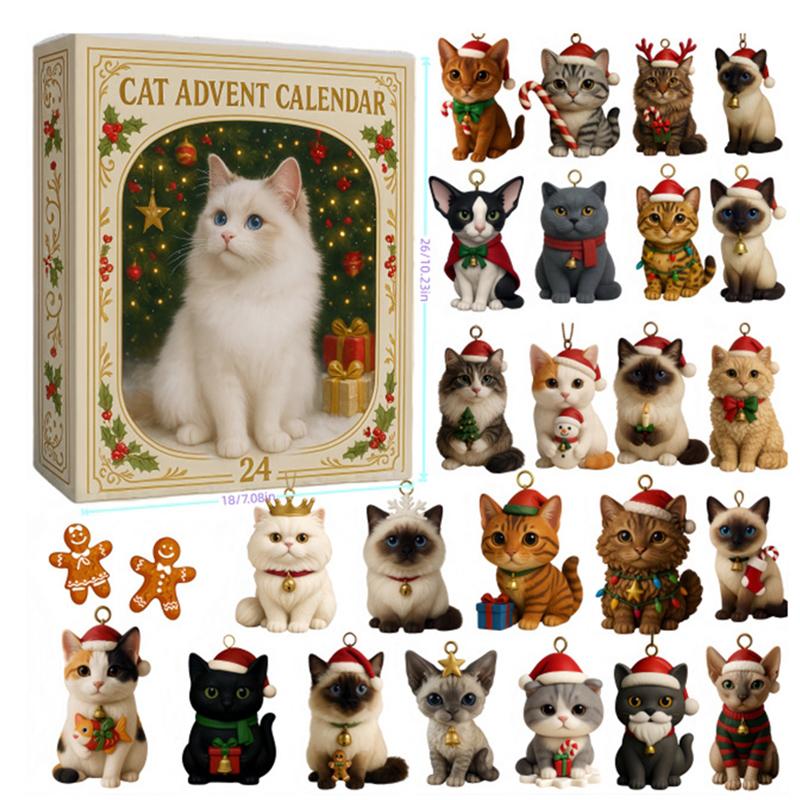 

2025 Christmas Countdown Advent Calendar 24 Days of Christmas Tree Blind Box Festival Acrylic Pendant Christmas Decoration