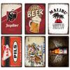 FJ Vintage Kovové Plechové Značky Dekor Pivo Plaketa Retro Plakáty Nástěnná Dekorace Talíř pro Bar Pub Restauraci