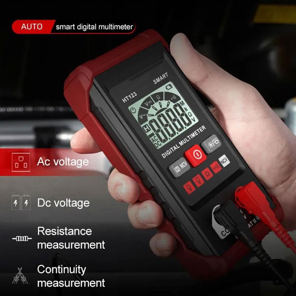 Digital Smart Multimeter, Automatic Digital Multimeter Tester, Electric Meter Tester Tool Smart Measurement, Non Contact Volt DC Amp Meter Tester