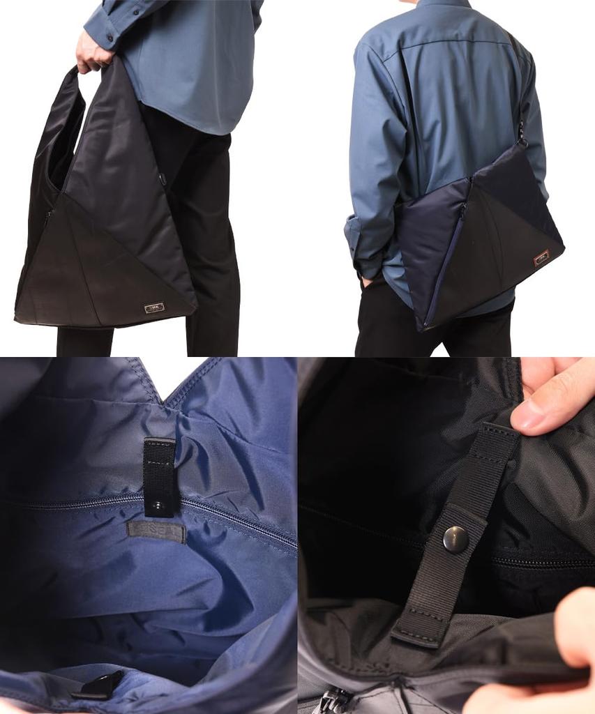 SEAL Triangle Tote Bag Waterproof 2WAY Shoulder Bag Large Capacity Azuma Tote Azuma Bag Shoulder Bag Crossbody Made in Japan Men's PS-235BK