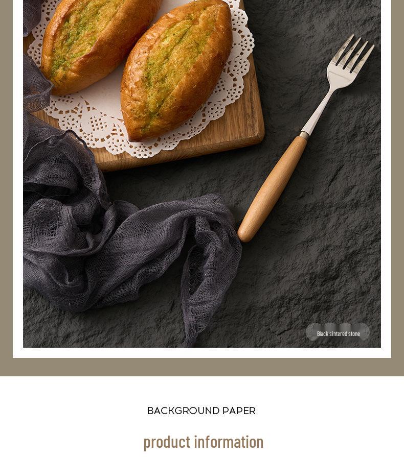3D Stone Pattern Background Board for Black & White Food Photography - High-Grade Slate Feel