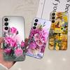 For Samsung Galaxy A25 5G 2023 Case Samsung A15 5G A35 A555G Transparent Soft TPU Etui With Fashion Pattern Galaxy A15 4G Cover