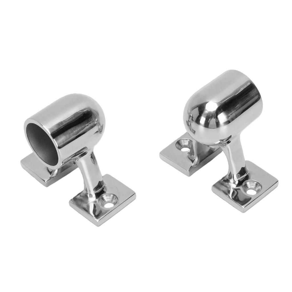 2pcs Boat Hand Rail Fitting 1in OD Tube 90 Degree End Stanchion Marine Railing Support Bracket Hardware
