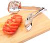 Tomato Slicer Lemon Cutter Multipurpose Handheld Round Fruit Tongs Stainless Steel Onion Holder Easy Slicing Kiwi Fruit