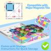 Magnetic Tiles Construction Set 42pcs Travel Toy for Kids Portable Travel MINI Magnetic Tiles Toy Magnetic Kit Montessori Toy Gift for 3+ Years Toddle