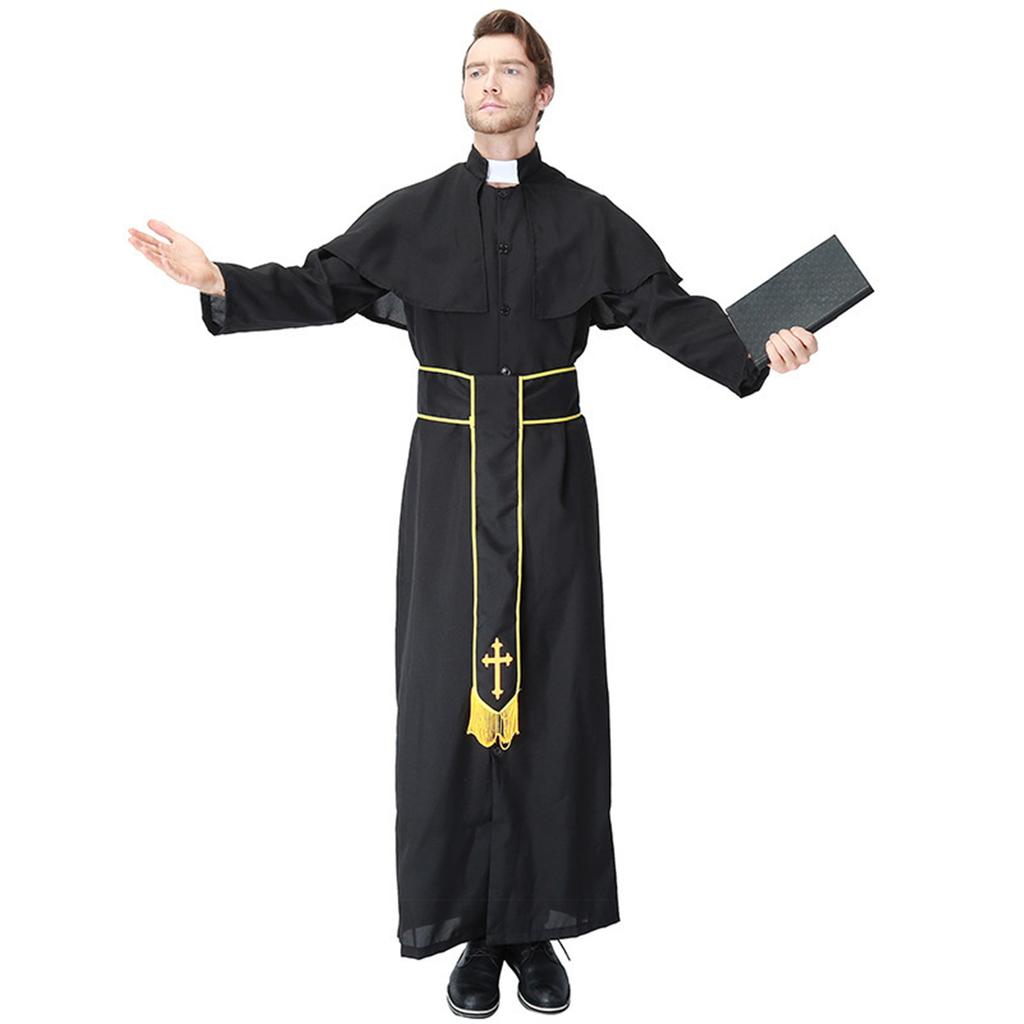 Halloween Kostüm Roben Set Priesterrobe für Erwachsene