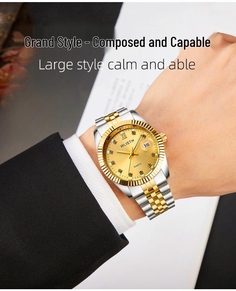 Wolis Waterproof Quartz Couple Watches - Elegant Men's and Ladies' Wristwatches