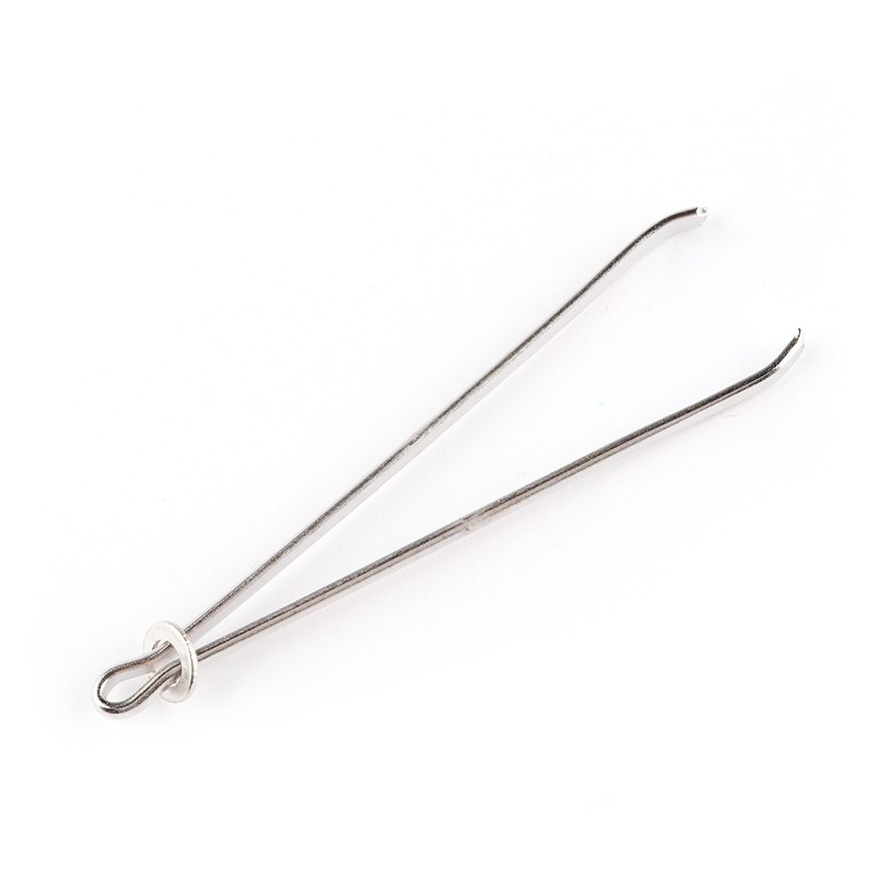 4PCS Silver Drawstring Threader Tool Cord Rope Threader Clip Bodkin Sewing Tool for Elastic Sewing
