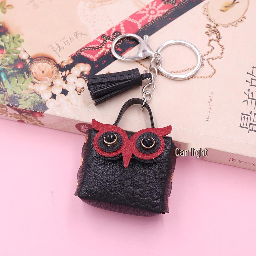 PU Deri Baykuş Madeni Para Cüzdanı Anahtarlık – Sevimli Baykuş Kulaklık Ucu ve Okul Çantası Süsü