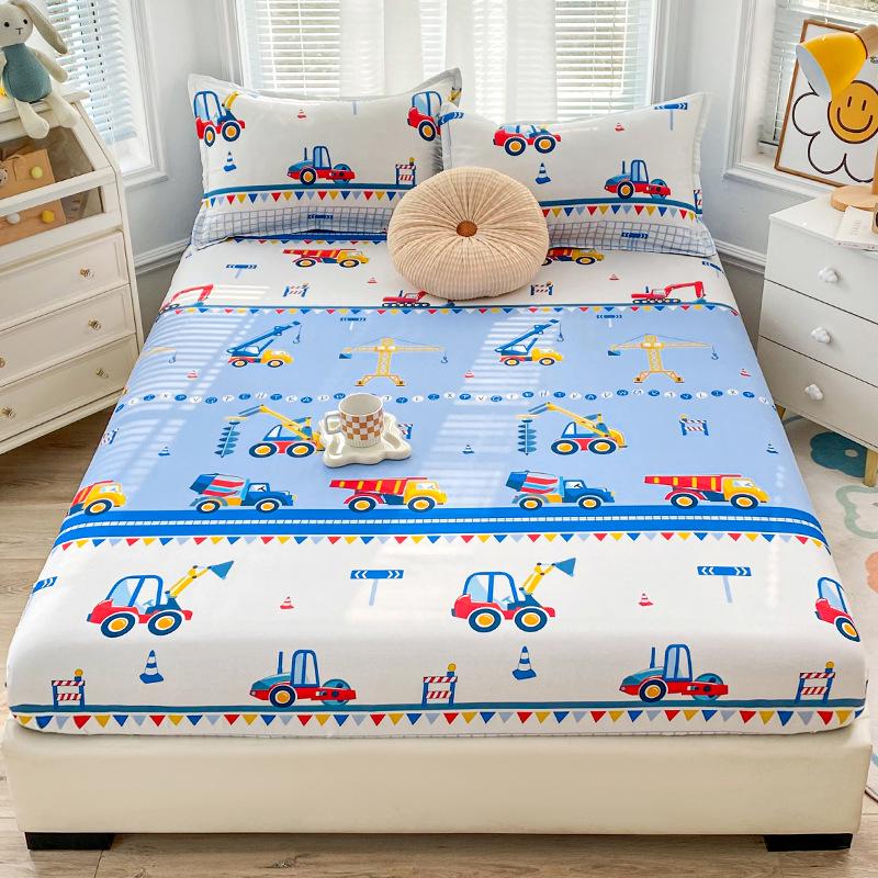 

Мультяшный наматрасник на резинке из чистого хлопка для детей 90x200cm fitted sheet (3-25cm thick mattress)
