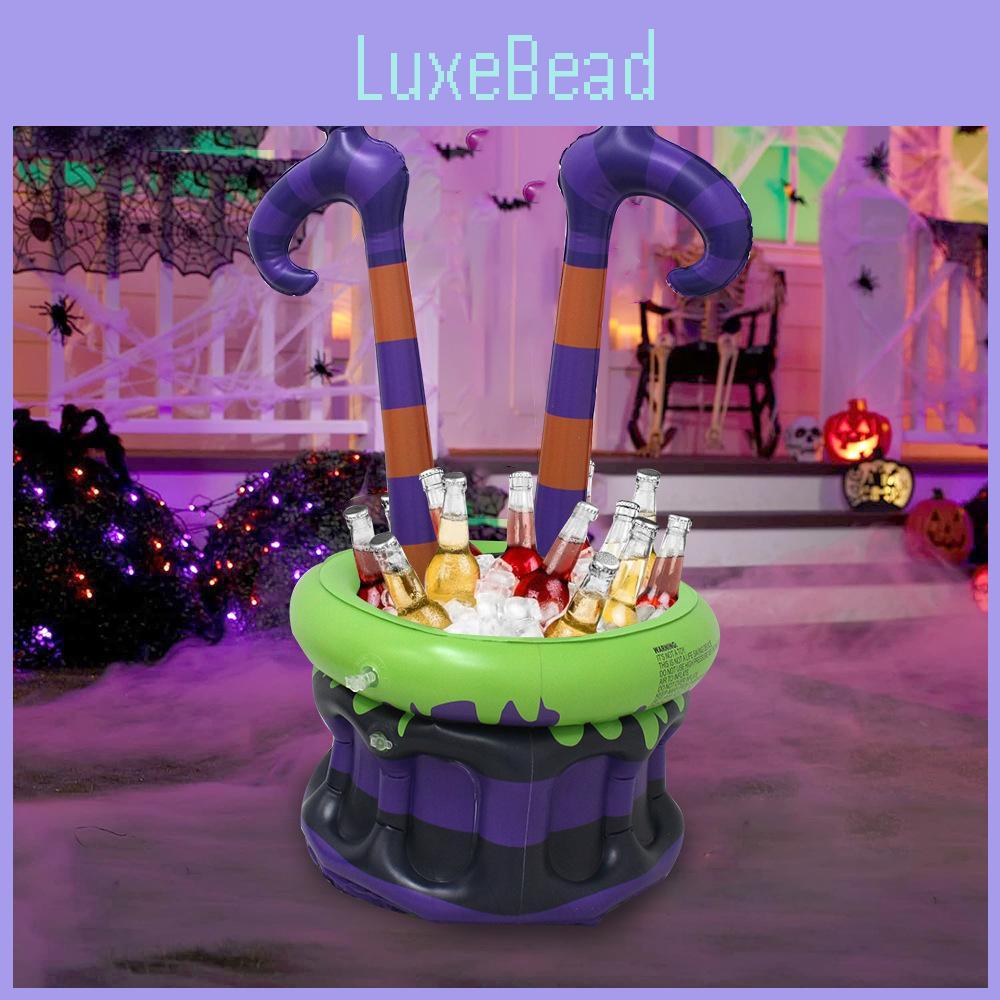 Balde de Gelo de Bruxa de Halloween Com Dispensador Inflável de PVC Para Bebidas Geladas Para Decoração de Festa