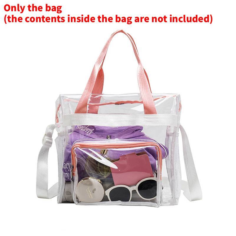Pvc Transparent Tote Bag With Large Capacity For Beach And Gym Use In Cross Border Style