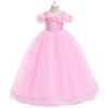 Girls New Year Blue Long Dress for Kids Christmas Birthday Party Dresses Butterfly Cinderella Cosplay Costumes Chidren Outfits