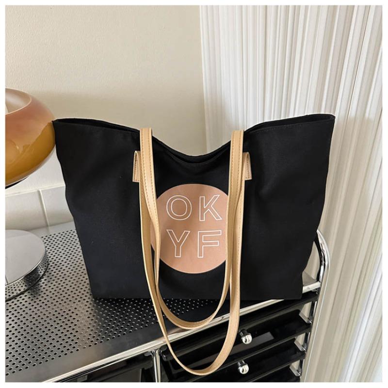 Fashion Versatile Leisure Bag Large Capacity Women's Canvas Bag Commuter Make-up Bag New Underarm Tote Bag