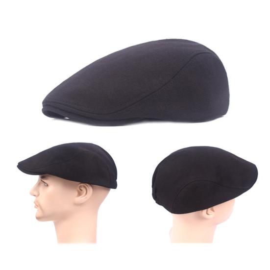 Pánská vintage bavlněná čepice Newsboy Jednobarevná Plochý baret Outdoorové sporty Sluneční klobouk