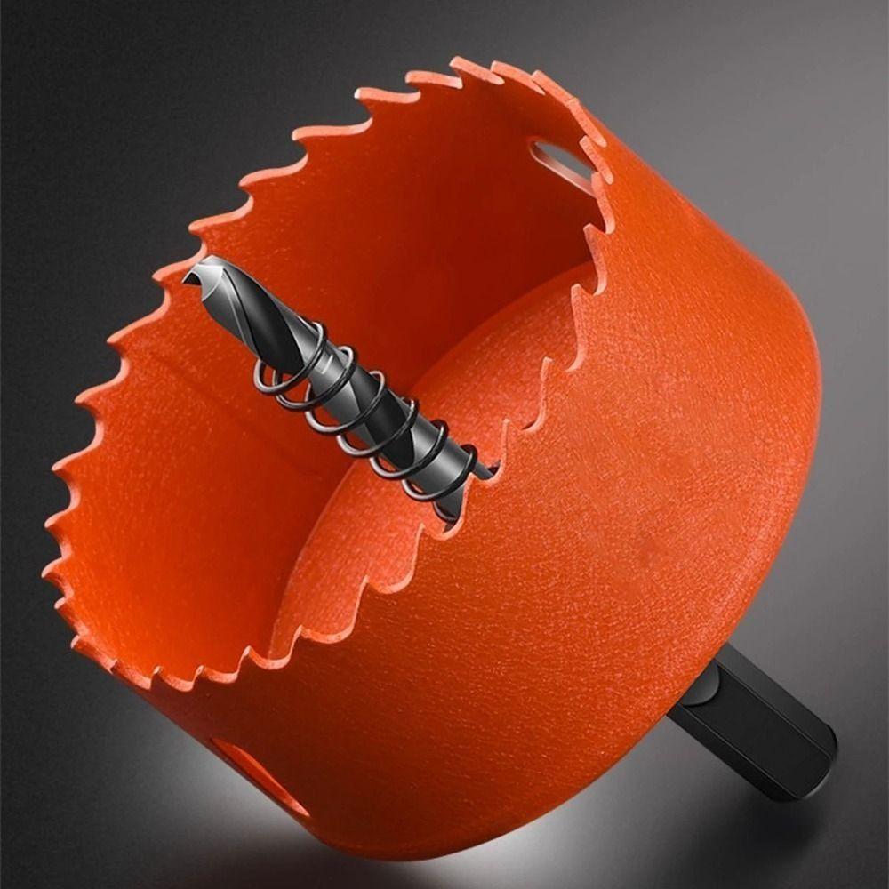 50-65mm Wood  Drilling Crown Easy Chip Removal Bimetal Hole Opener Hole Saw Drill Bit  Woodworking
