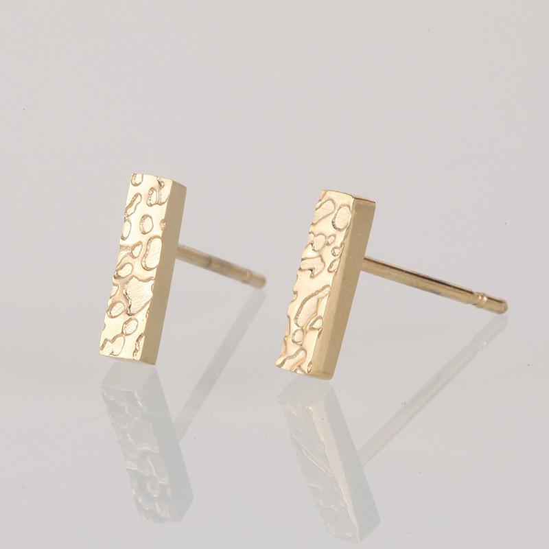 Korean Style Titanium Steel Geometric Earrings - European & American Stainless Steel Stud Jewelry.