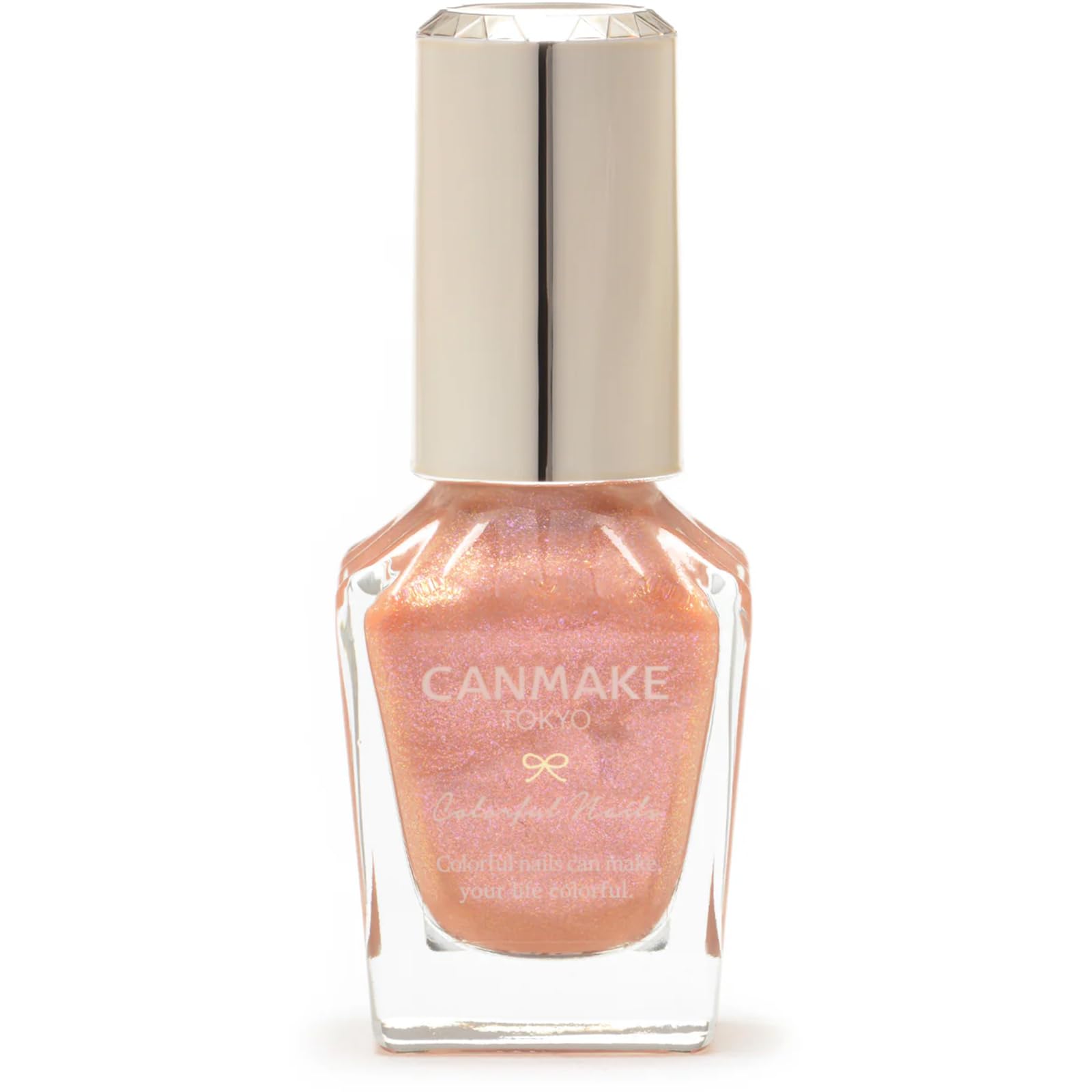 Canmake Colorful Nails N120 Sunlit Orange 8ml Nail Polish High Color Quick Silver - Payoff, Drying,