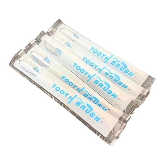Disposable Toothbrushes for Commercial Use [Set of 50 Brushes with Liquid] Disposable with Toothpaste, Large Capacity, for Commercial Use, for
