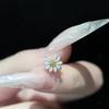 Women Full Diamond Daisy Flower Fashion Stud Earrings Jewelry