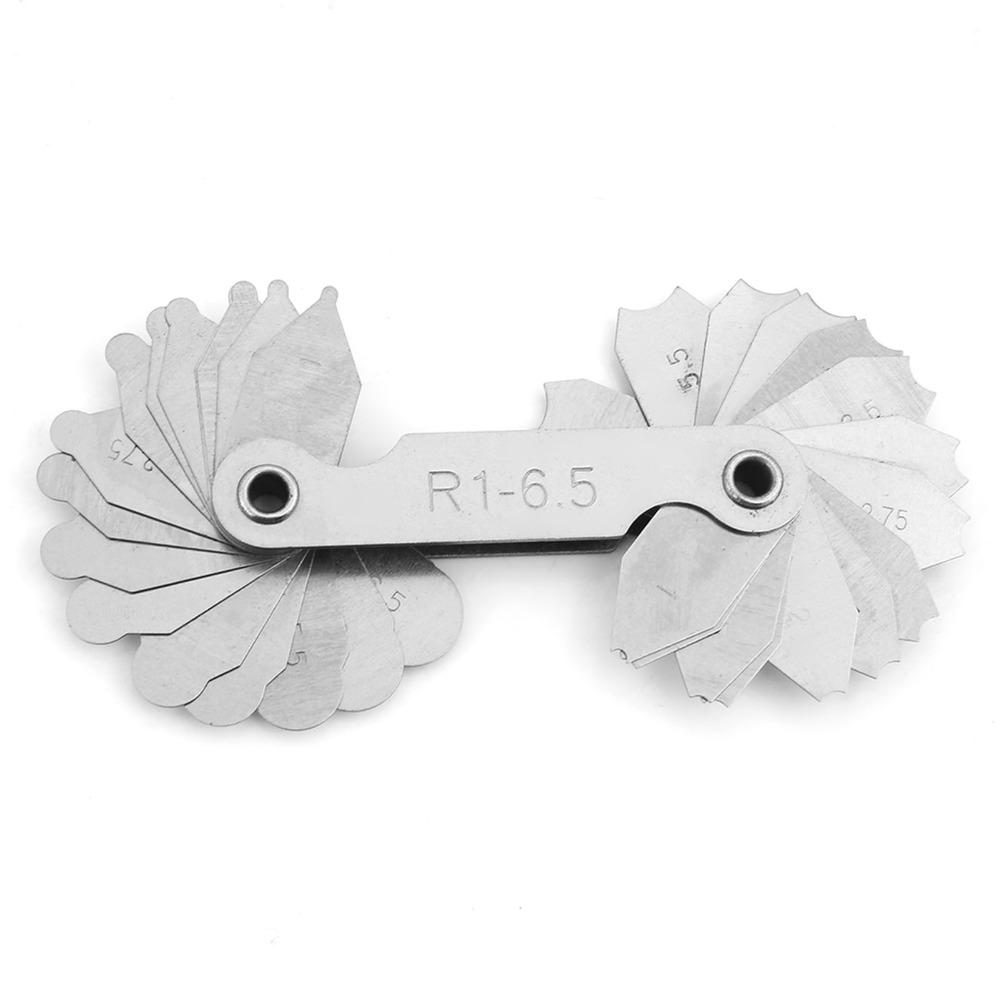Portable Stainless Steel Radius Gauge Concave Convex External Internal Fillet Gauge Two Types Metric Gauge Set For Tool Makers